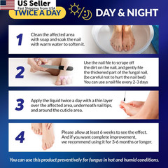Toenail Fungus Treatment Extra Strength : 25% 0.5 Fl Oz (Pack of 2), Black