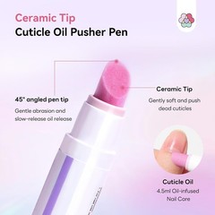 SAVILAND Ceramic Cuticle Remover Pen 2PCS Nails Strengthen & Growth Oil set
