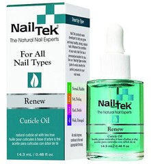 Nail Tek Renew, Natural Cuticle Oil with Tea Tree for All Nail Types 0.48oz