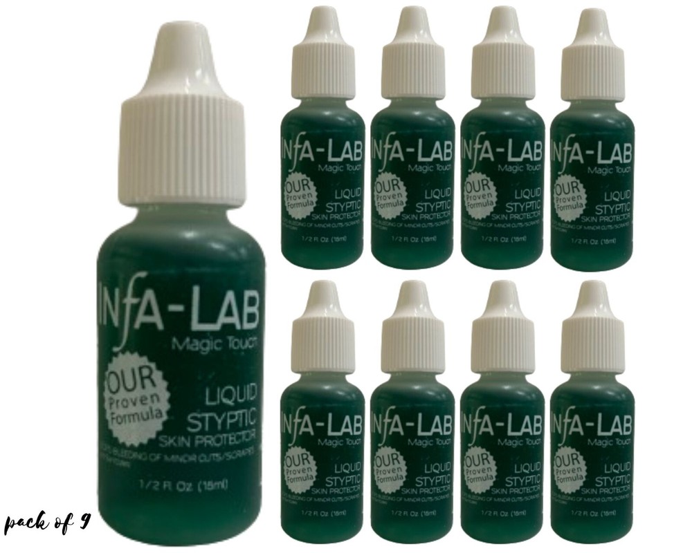 Infalab Magic Touch Liquid Styptic Skin Protector – 15ml each- 9pc Combo