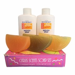 Avon Citrus Scents Soap Set + Avon Skin-So-Soft Anti-Itch Refill Spray Bottles