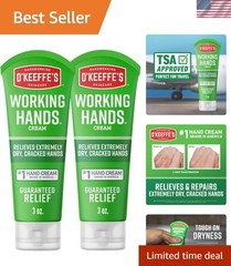 Unscented Hand Cream for Extreme Dryness – 2 Pack 3 oz Tubes, Clinically Proven