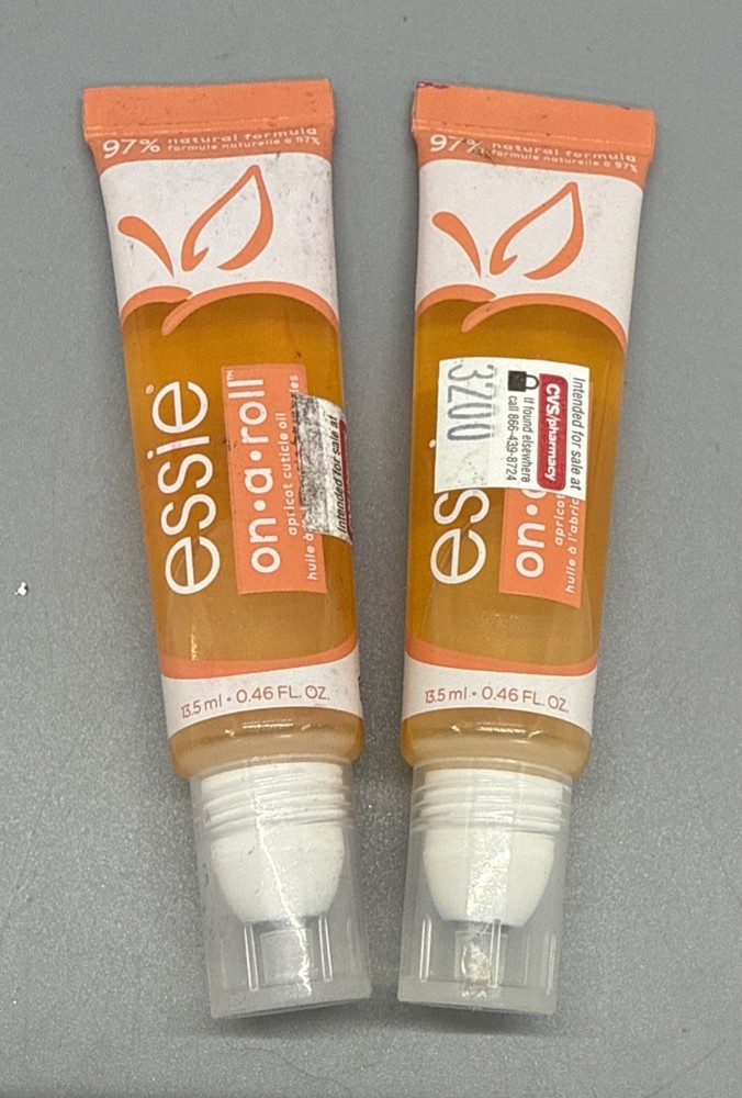 Essie Nail Care On A Roll Apricot Cuticle Oil and Nail Treatment Lot Of 2