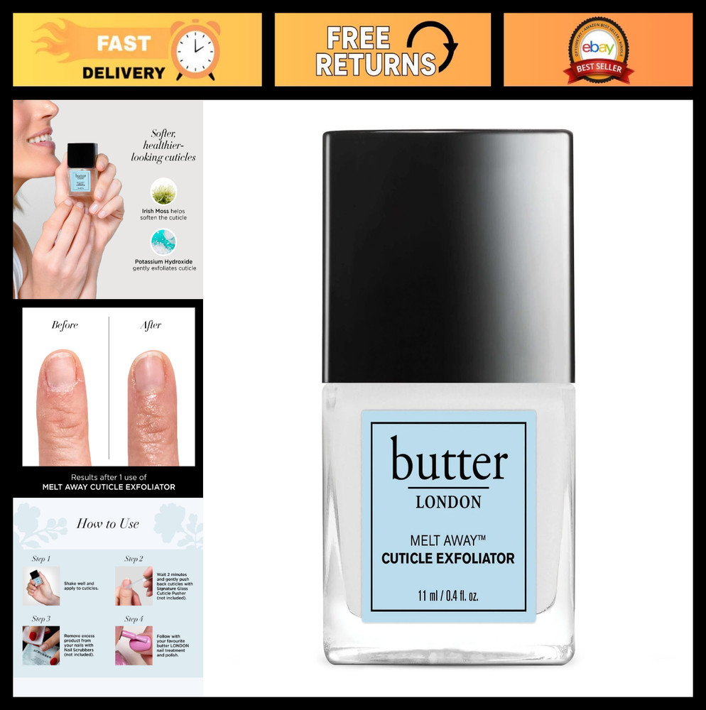 Cuticle Remover Liquid – Fast-Acting Cuticle Oil Exfoliator & Softener 0.4 Fl Oz