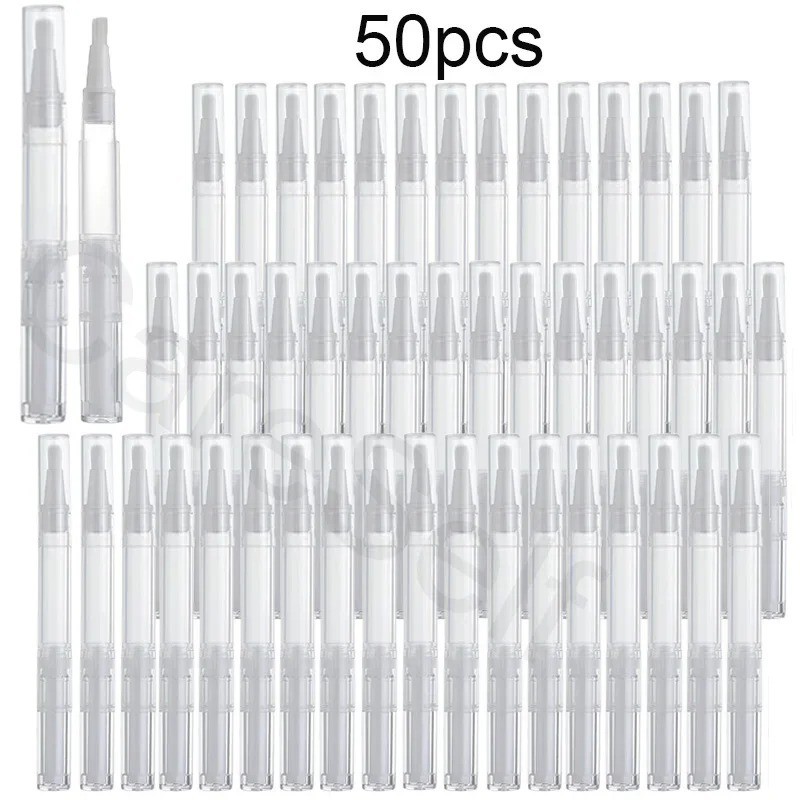 3ML 5ML 50PCS Empty Nail Oil Pen with Brush Twist Cuticle Oil Cosmetic Container