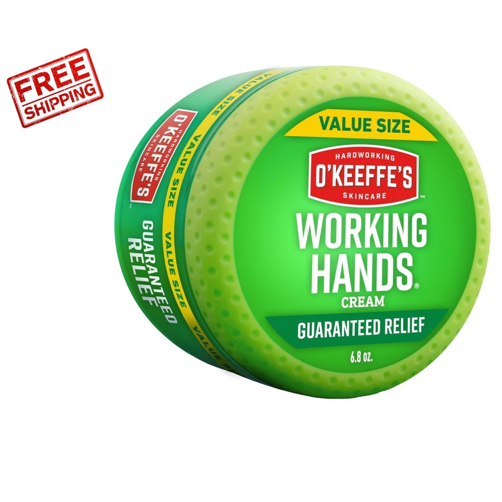 O’Keeffe’s Working Hands Hand Cream – 6.8 oz Jar for Extreme Dryness Relief