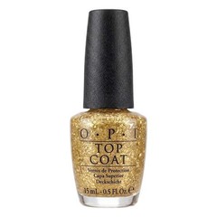 OPI Top Coat Glim Merry Gold Glitter 0.5oz / 15ml