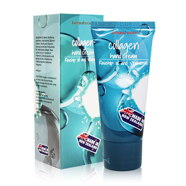 New Zealand Marine Collagen Hand Cream with Rosehip Oil and Vitamin E, 50g