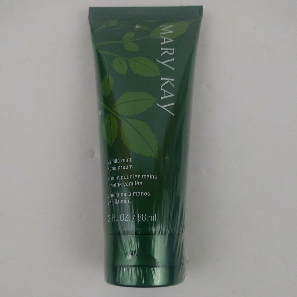 Mary Kay Vanilla Mint Hand Cream 3 oz New Sealed In Plastic Scented Moisturizer