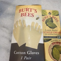 Burt’s Bees Hand Repair Kit Hand Cream Cotton Gloves Cuticle Creme New Gift Set