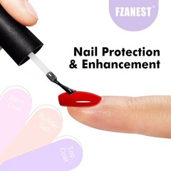 FZANEST Hema-free Builder with 0.25 Fl Oz (Pack of 2), Top Base Set