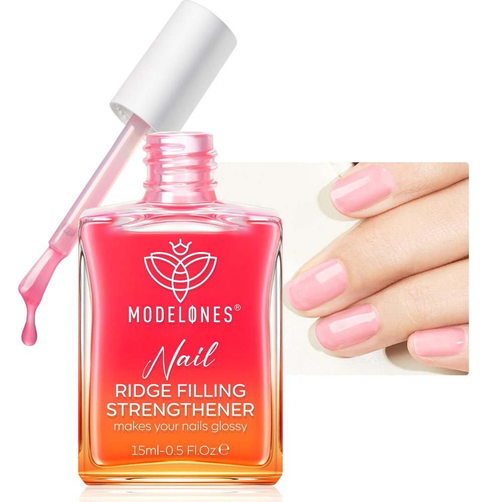 modelones Nail Strengthener Sheer Pink 0.51 Fl Oz (Pack of 1), B4-Jelly