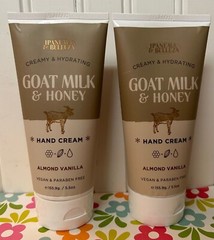2 IPANEMA & BELLEZA ALMOND VANILLA HAND CREAM GOAT MILK & HONEY 5.5oz SEALED