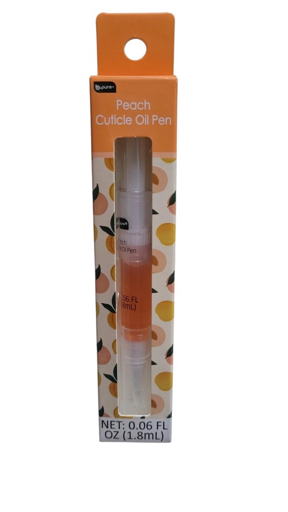 B.pure Peach Cuticle Oil Pen, 0.06 Fl Oz (Pack of 1), Clear