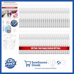 50 Pack Empty Cuticle Oil Pens 3ml Travel Size Disposable Twist Brush