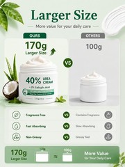 FAMIKYA Urea Cream 40 Percent for Feet Maximum 6 Ounce (Pack of 1), White
