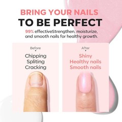 modelones Nail Strengthener, Sparkle 0.5 Fl Oz (Pack of 1), A4-Glitter Pink