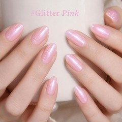 modelones Nail Strengthener, Sparkle 0.5 Fl Oz (Pack of 1), A4-Glitter Pink