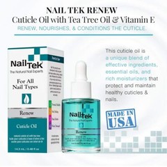 Nail Tek Renew, Natural Cuticle Oil with Tea Tree for All Nail Types 0.48oz