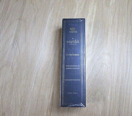 SHUNGITE Mineral BODY LOTION w/ ALMOND & SAFFRON 3.4 oz 100ml ” EARTHi “