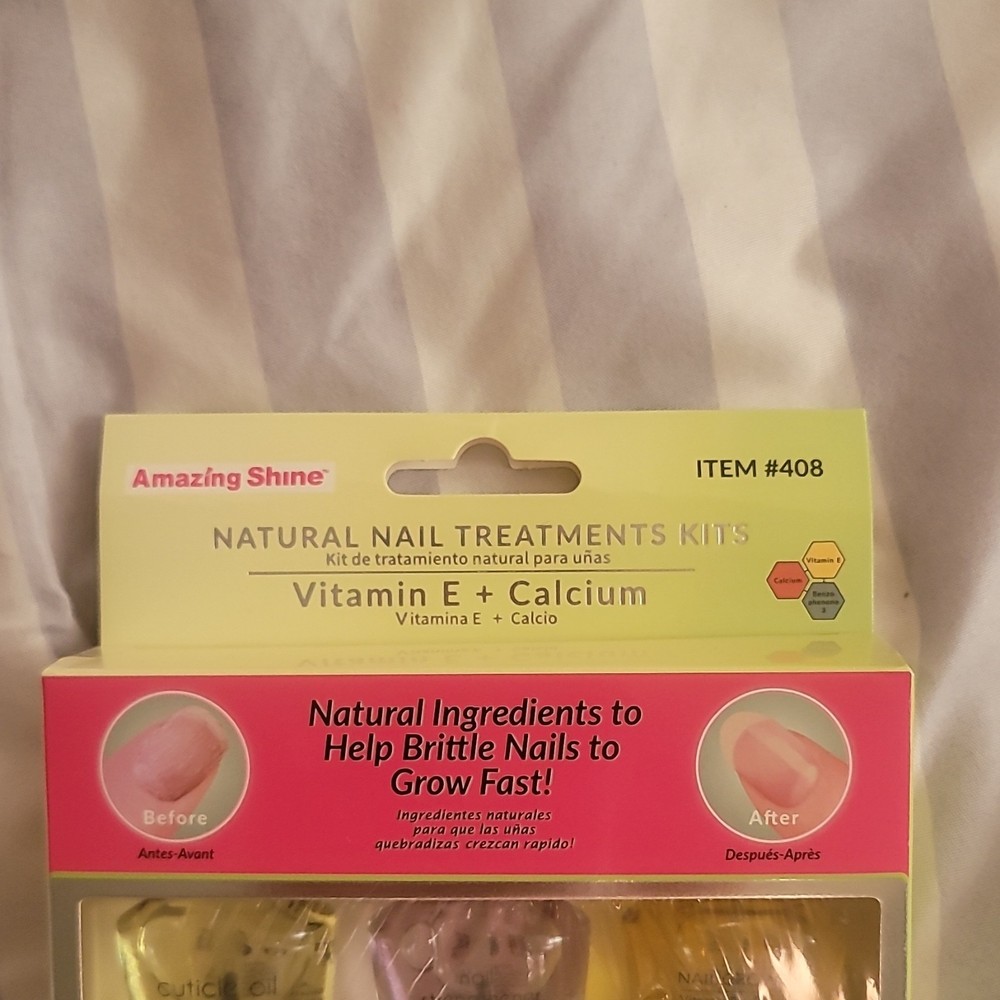 Amazing Shine Nail Strengthener Kit Vitamin E Calcium Keratin 408
