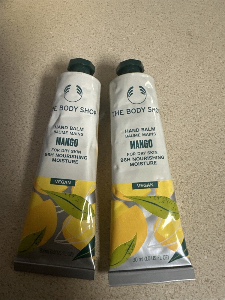 The Body Shop Mango Hand Balm For Dry Skin 96H Moisture 30ml Lot of 2 New