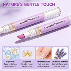 2 Pcs 2-in-1 Cuticle Oil Pusher Pen – 2026 New Ceramic Pen,No Purple