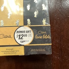 2 Ciara Revlon 1x Femme Fatale 1x Ciara cologne spray 0.45 oz original, vintage