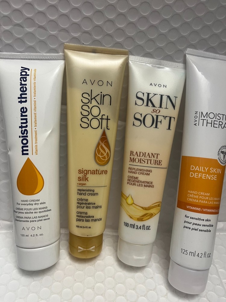 AVON (4PIECES) HAND CREAM 2,THERAPY,2,SKIN SO SOFT4.2FLOZ DISCONTINUED