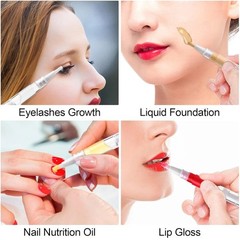 10Pcs 3ml Transparent Twist Pens Cuticle Oil Pen Empty Nail Oil Pen w/ Brush Tip