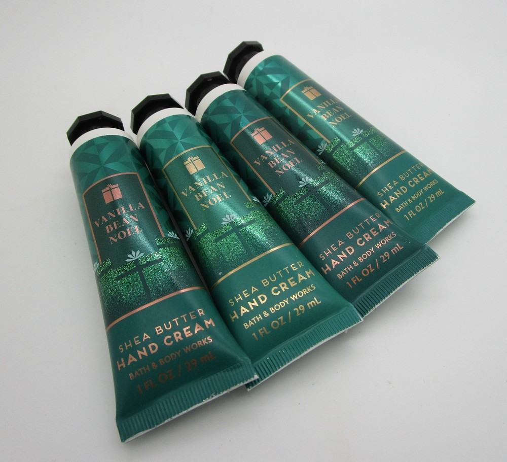 Bath & Body Works VANILLA BEAN NOEL Purse Size Hand Cream 1 oz – Lot of 4