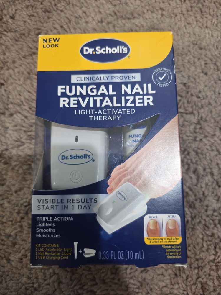 NIB Dr. Scholl’s Fungal Nail Treatment and Revitalizer LED Light Therapy w/USB