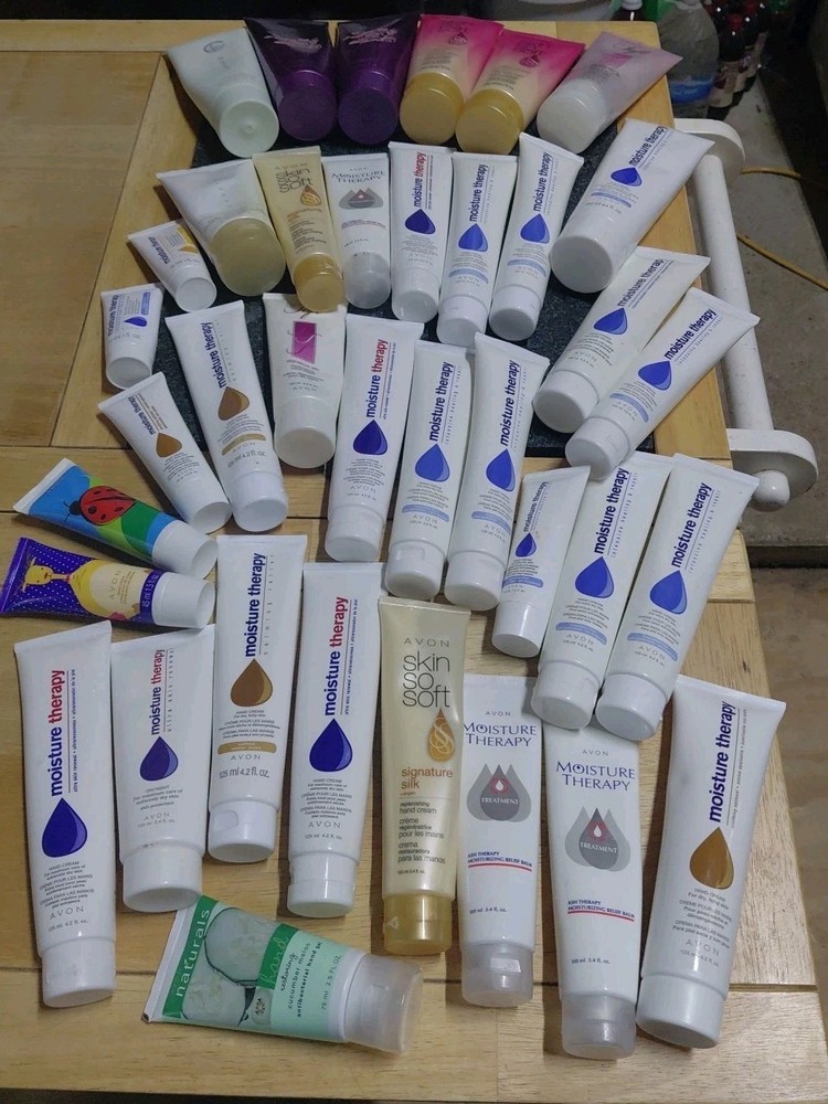 Lot Of 37 Avon Moisture Therapy And Hand Cream/ Lotion Products