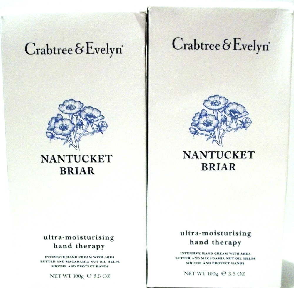 Crabtree & Evelyn NANTUCKET BRIAR Hand Therapy, 3.5 oz/100 g, NEW in Boxes X 2