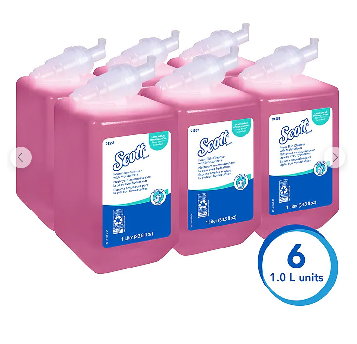 6 Refills Scott Pro Foam Hand Soap, 1000 mL, Light Floral 91552 P10K