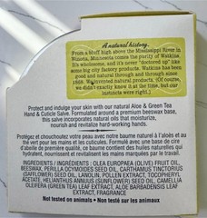 JR Watkins Hand Cuticle Salve Aloe & Green Tea – NIB DISCONTINUED
