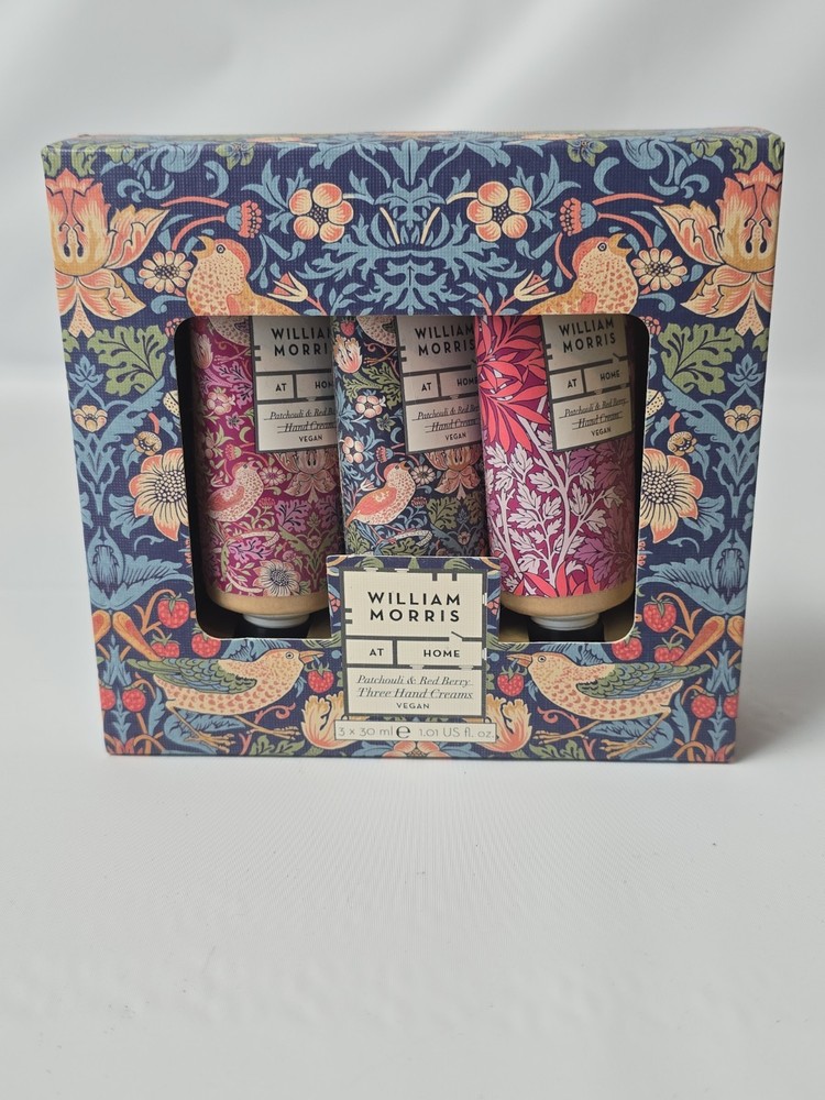 William Morris At Home Patchouli & Red Berry Three Hand Cream VEGAN 3x 1 fl. oz.