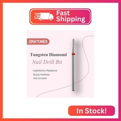 ZIRATONES Cuticle Nail Drill Bit, Pro Diamond Cuticle Bits for Nails Nail Buffer