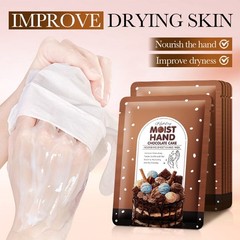 5Pcs Chocolate Cake Scent Hand Mask Hydrating Moisturizing Hand Care Glove Mask