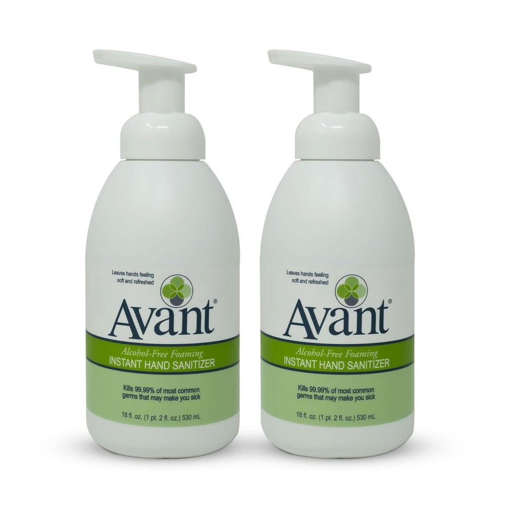 Avant® Alcohol-Free Foaming Hand Sanitizer, 18 oz Bottle 18 Fl Oz (pack of 2)