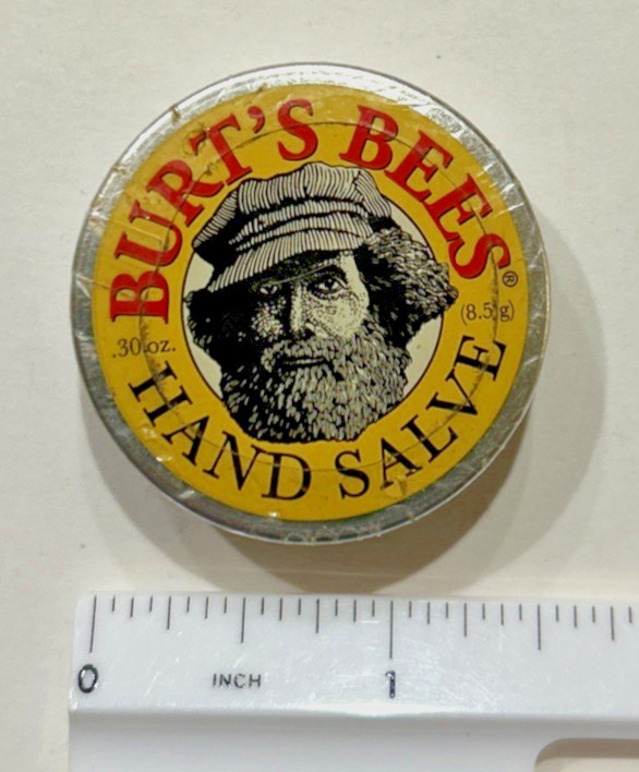 Burt’s Bees Hand Salve 0.30 Oz Farmers Friend TRAVEL TIN Purse Pocket Size NOS