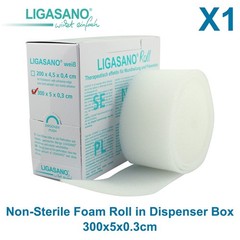 LIGASANO Foam Roll in Dispenser Box Non Sterile Bandage 300x5x0.3 cm Nail Care