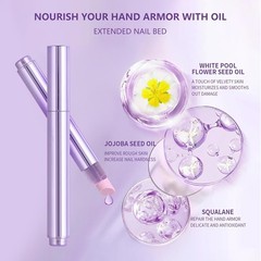 Ceramic Cuticle Oil Pusher Pen -3 in 1 Cuticle Remover Pen for Nails, Nail Care