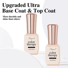 SHOYUM 2 Pcs 15ml No 0.51 Fl Oz (Pack of 2), A-Base Top Coat Crystal Clear