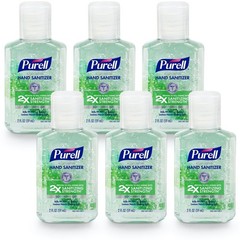PURELL Advanced Hand Sanitizer Soothing Gel, Fresh 2 Fl Oz (Pack of 6), Clear