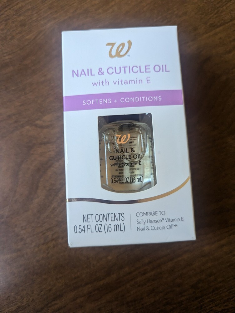NIB Walgreens Nail And Cuticle Oil Vitamin E