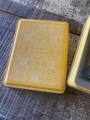 Burt’s Bees Set Tin Cream Hand Salve Lip Balm Peppermint Res-Q Lemon Repair Foot