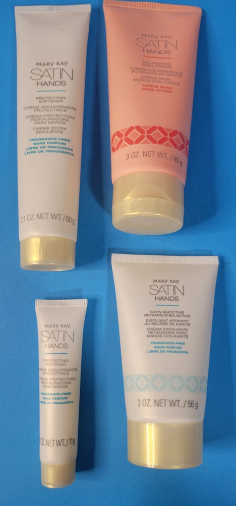 Mary Kay Satin Hands Shae Cream Protecting Softener Scub Variety Lot New