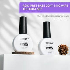 JODSONE 2 Bottles 10ml Of Top Coat Base Gel Polish Set 2 Pcs 10ml-BT