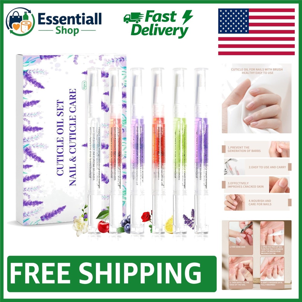 6-Piece Cuticle Revitalizer Set – Natural Oils for Softening & Nourishing